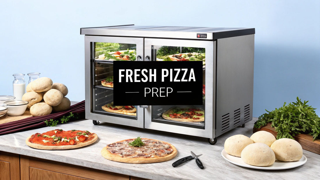 Undercounter Refrigerator with Glass Door for Pizza Prep