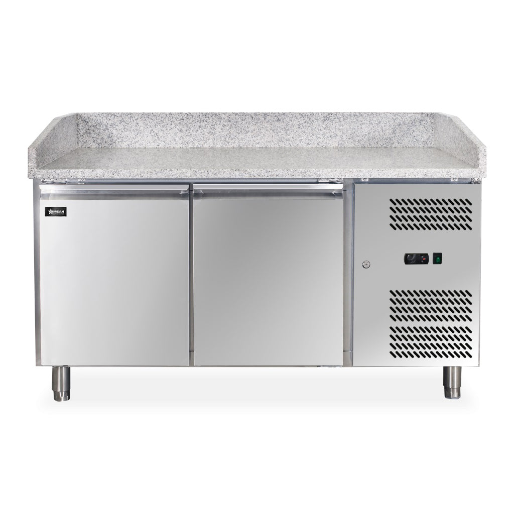 Omcan 39592 60 inch Granite Top Pizza Prep Table
