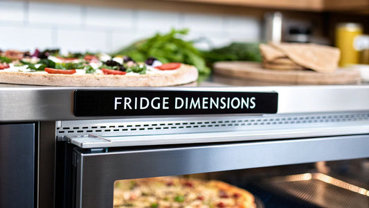 A Guide to Under Cabinet Fridge Dimensions for Pizza Prep