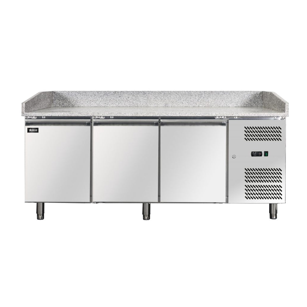 Omcan 41145 80 inch Granite Top Pizza Prep Table