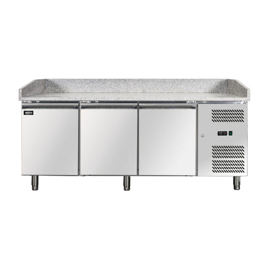 Omcan 41145 80 inch Granite Top Pizza Prep Table