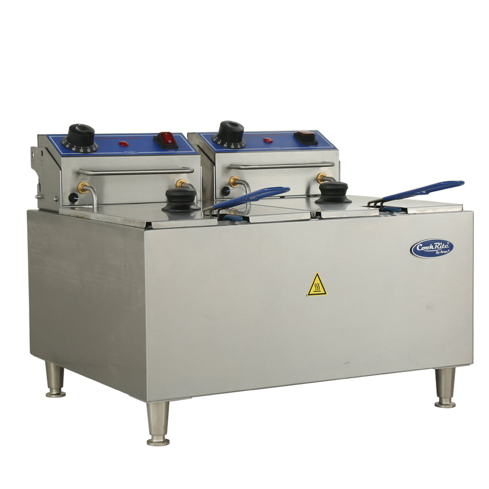 Atosa ACEF-32 32lb Electric Countertop Fryer Dual Tank