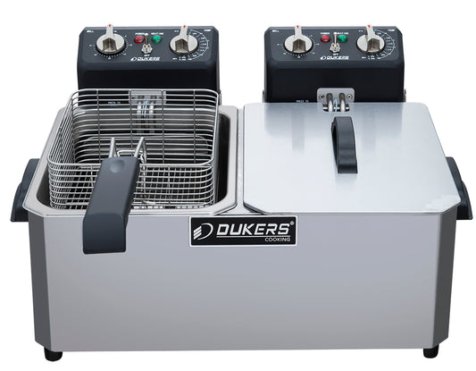 Dukers DCF10ED Electric Fryer 10 liter double pot