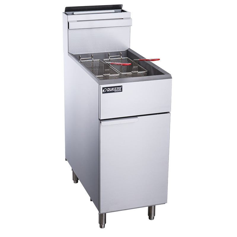 Dukers DCF3-NG 40 lb. Natural Gas Fryer with 3 Tube Burner