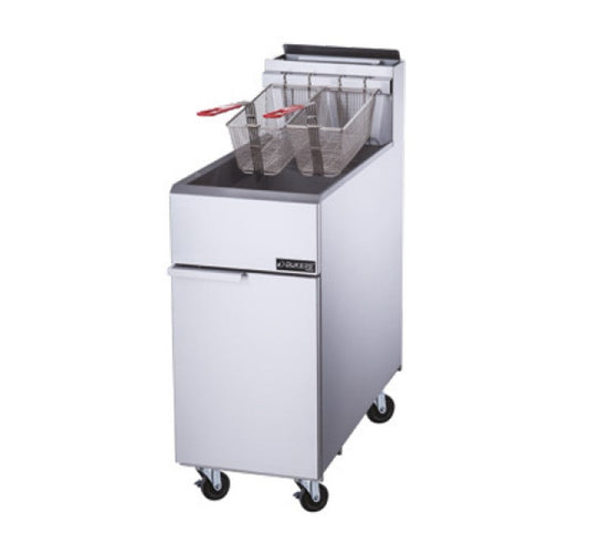 Dukers DCF3-NG 40 lb. Natural Gas Fryer with 3 Tube Burner