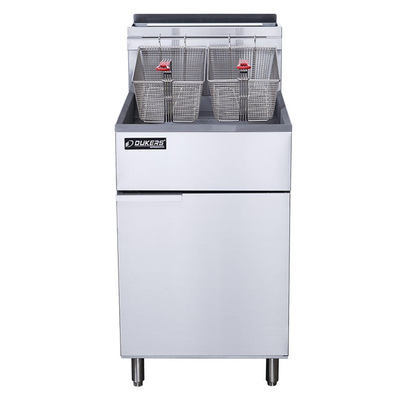 Dukers DCF5-NG 70 lb. Natural Gas Fryer with 5 Tube Burner