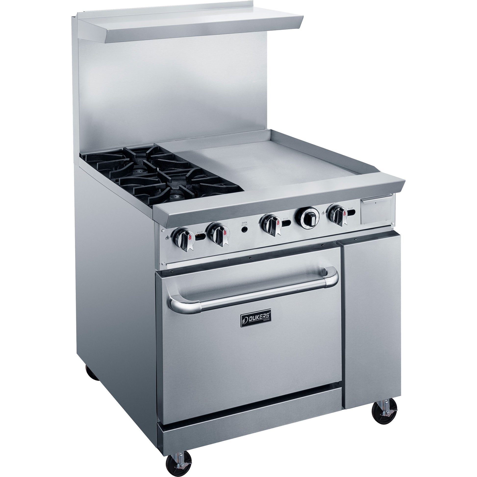 Dukers DCR36-2B24GM 2 Burner 24 inch Griddle Range