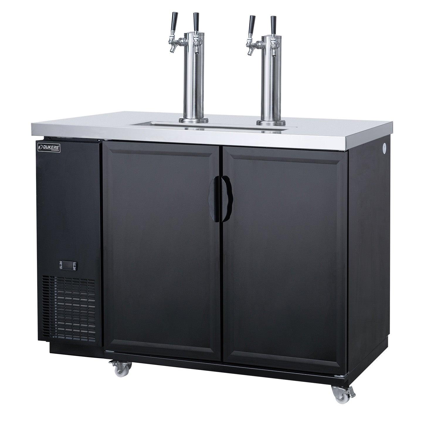 Dukers DBB60-M2 60" 2 Solid Door Kegerator