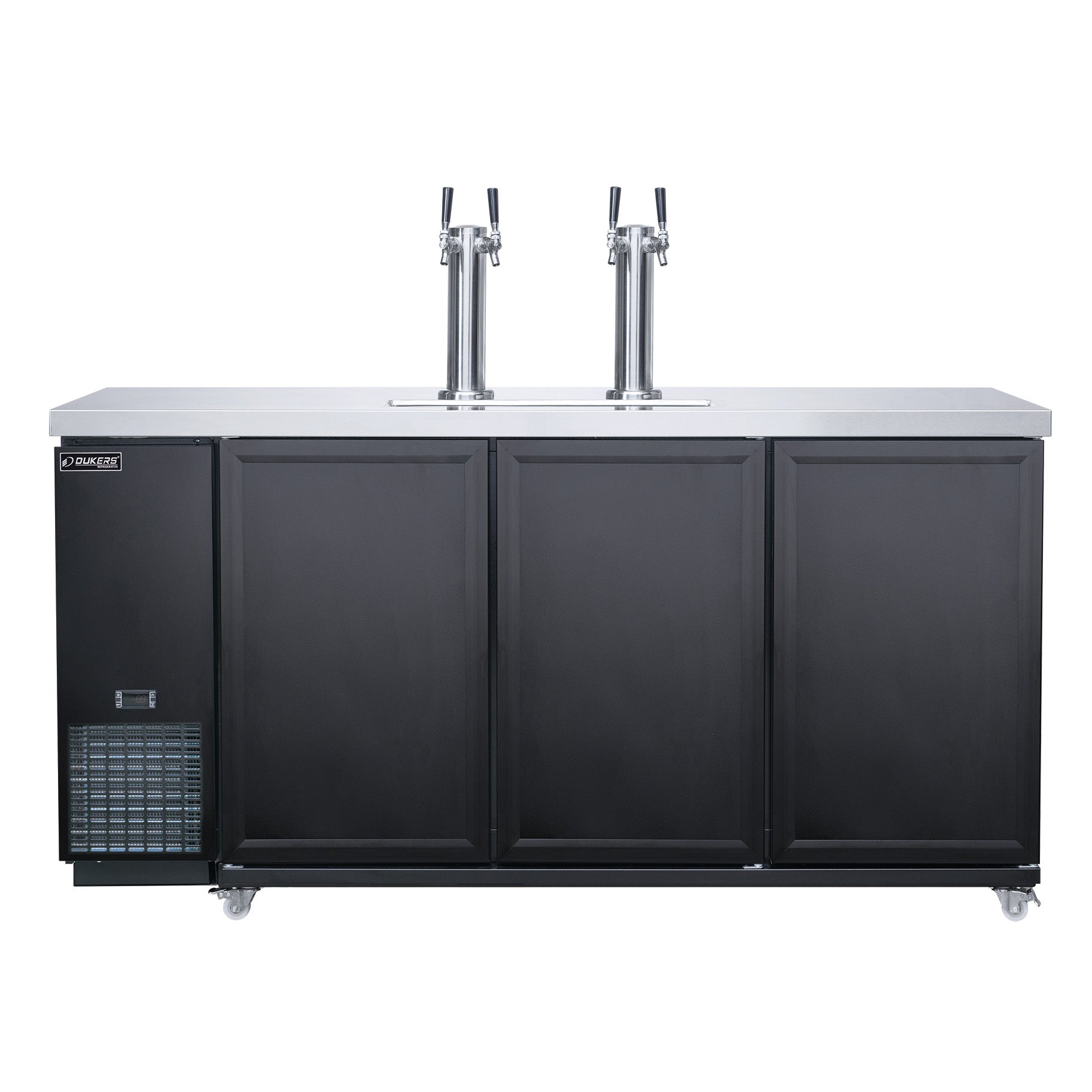 Dukers DBB72-M3 72" 3 Solid Door Kegerator