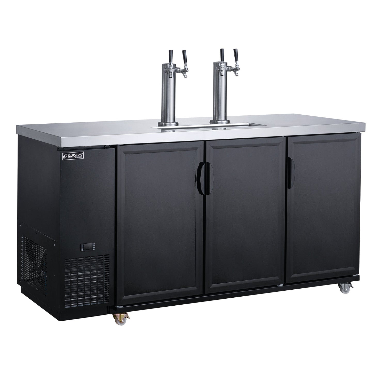 Dukers DBB72-M3 72" 3 Solid Door Kegerator