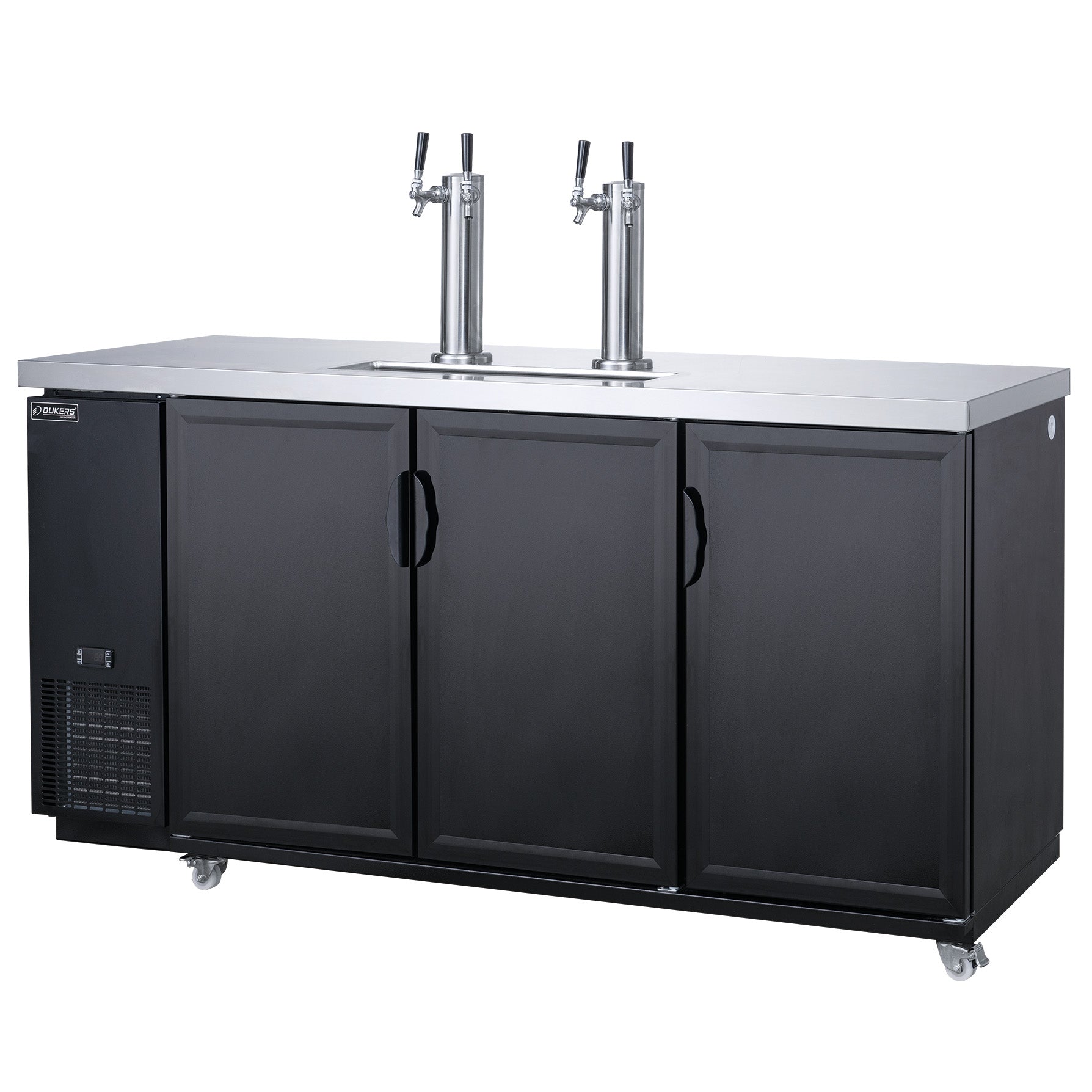 Dukers DBB72-M3 72" 3 Solid Door Kegerator