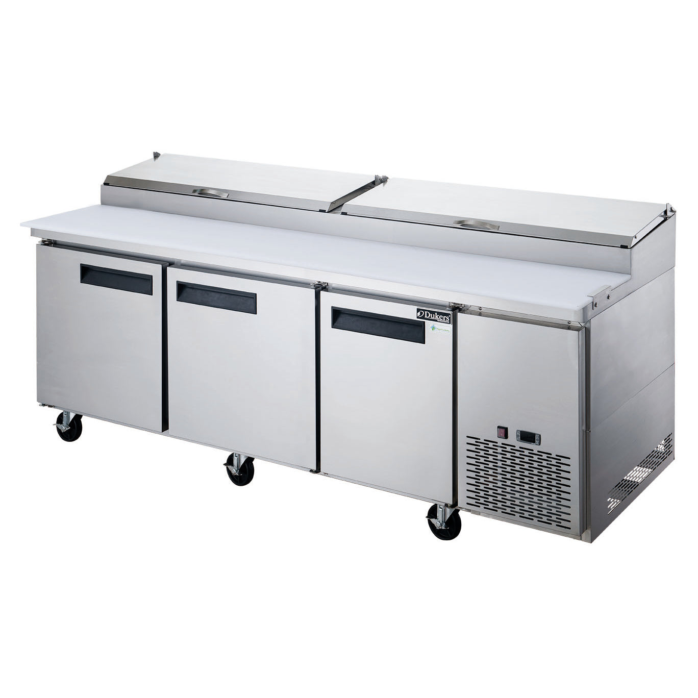 Dukers DPP90 24.8 cu. ft. 3-Door Pizza Prep Table