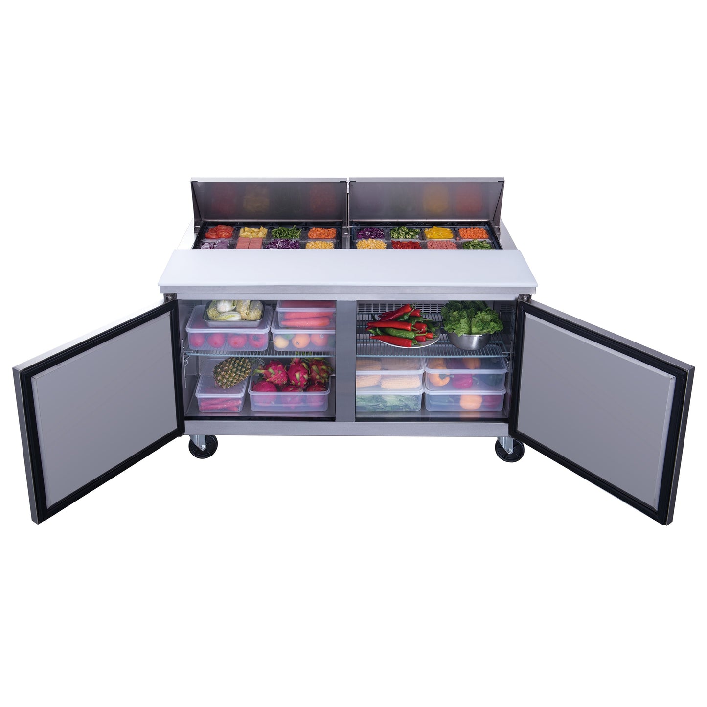 Dukers DSP60-16-S2 Sandwich Salad Prep Table 