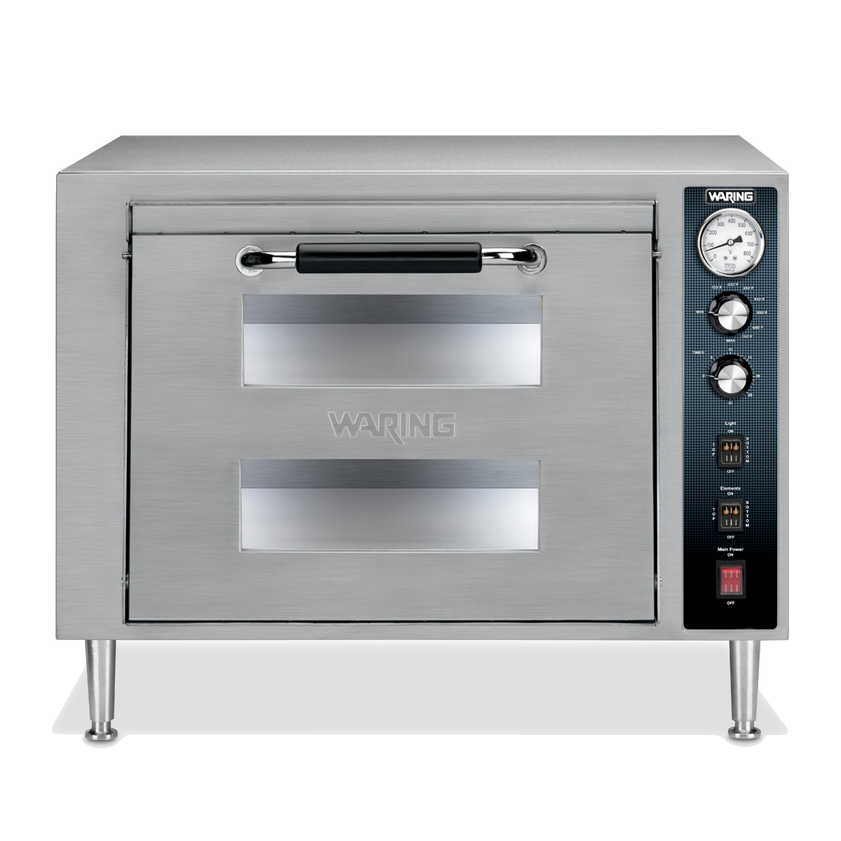 Waring WPO700 Heavy-Duty Double-Deck Pizza Oven - Single Chamber